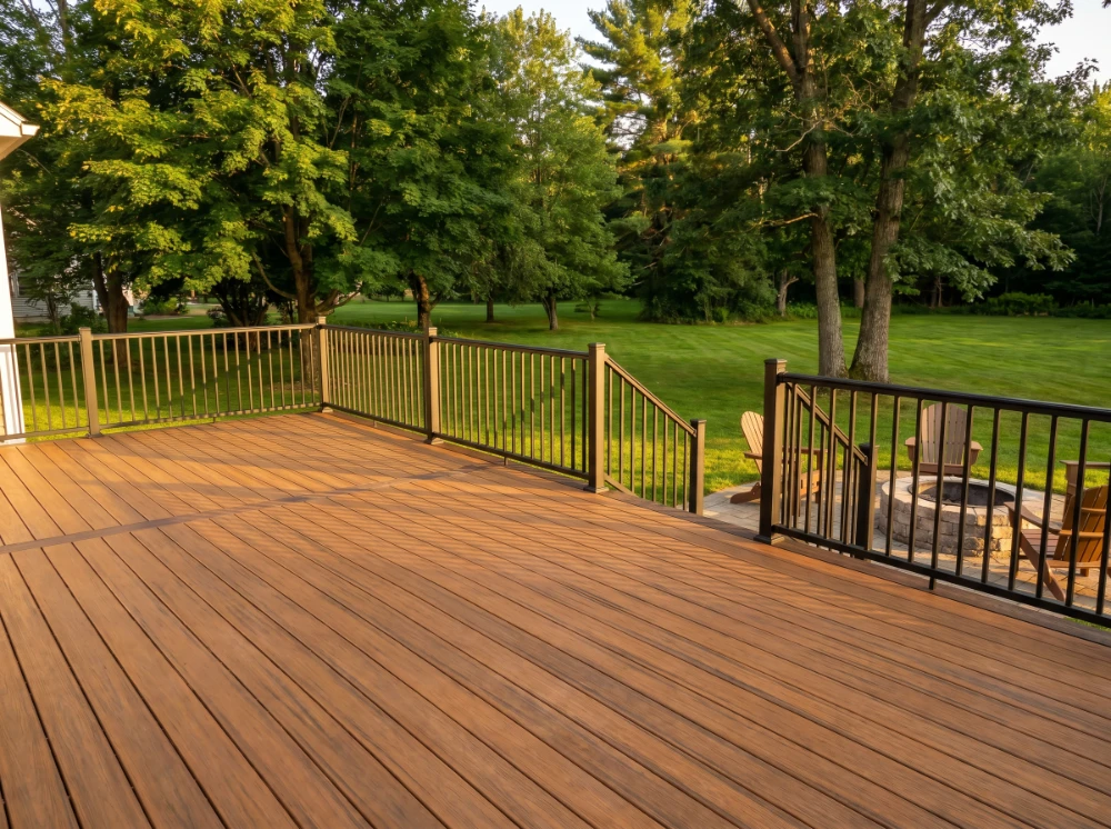 Custom residential deck building in New Hampshire
